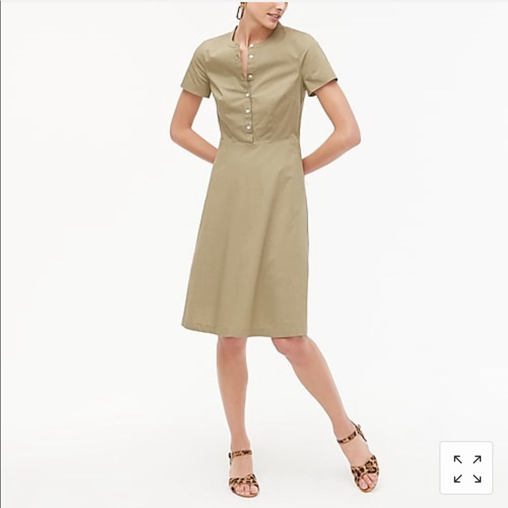 J. Crew Button-down Shirtdress in cotton poplin